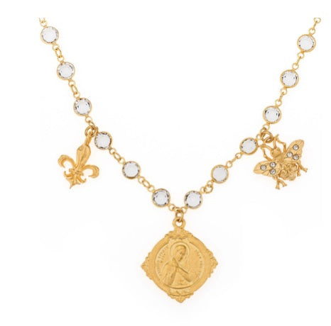 Austrian Crystal Cup Chain with our French Kande Lock Pendant