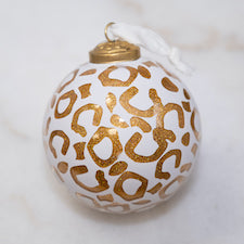 Leopard Glass Ornament