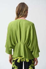 Load image into Gallery viewer, Hammered Satin Peplum Top - Joseph Ribkoff
