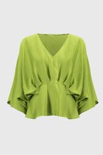 Load image into Gallery viewer, Hammered Satin Peplum Top - Joseph Ribkoff
