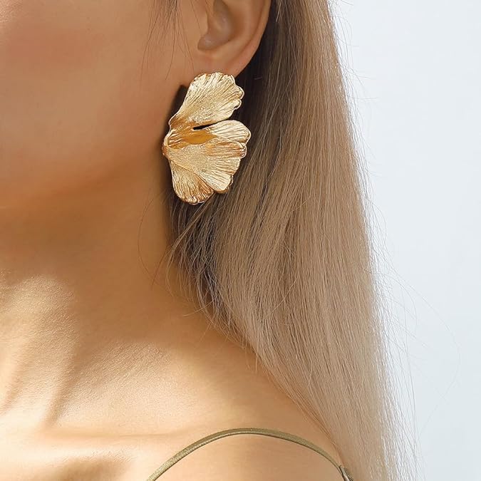 Ginkgo Gold Earrings - Golden Stella