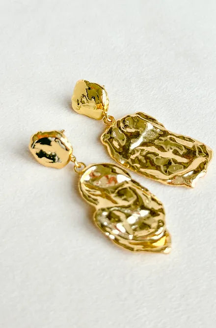 Gold Dipped Large Earrings