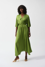 Load image into Gallery viewer, Pleated Satin Midi Dress - Joseph Ribkoff
