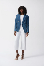 Load image into Gallery viewer, Culotte Jeans With Embellished Front Seam - Joseph Ribkoff
