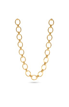 Load image into Gallery viewer, Hammered gold Cleopatra Grande Link Necklace with oversized chain link.
