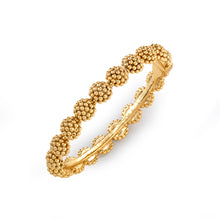 Load image into Gallery viewer, Elegant gold bracelet adorned with small balls, Berry Eternity Hinged Bangle, S/M - Gold.
