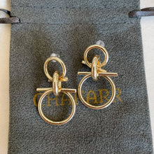 Load image into Gallery viewer, Discover the Golden Knot Earrings from Chakarr Jewelry, exquisite dangle earrings in hypoallergenic stainless steel for timeless elegance.
