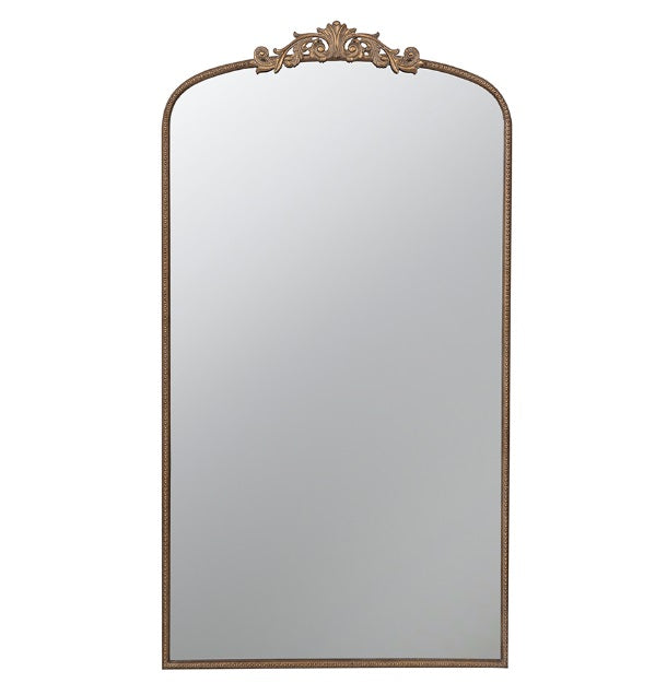 Gold ornate floor mirror