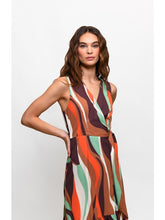 Load image into Gallery viewer, The Drea Dress by Hutch is a chic midi dress with a flattering surplice wrap design, perfect for feeling confident and elegant at any event.
